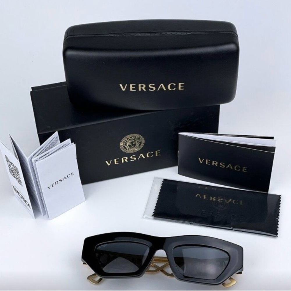 Versace Black and Gold Sunglasses - Picture 5 of 6